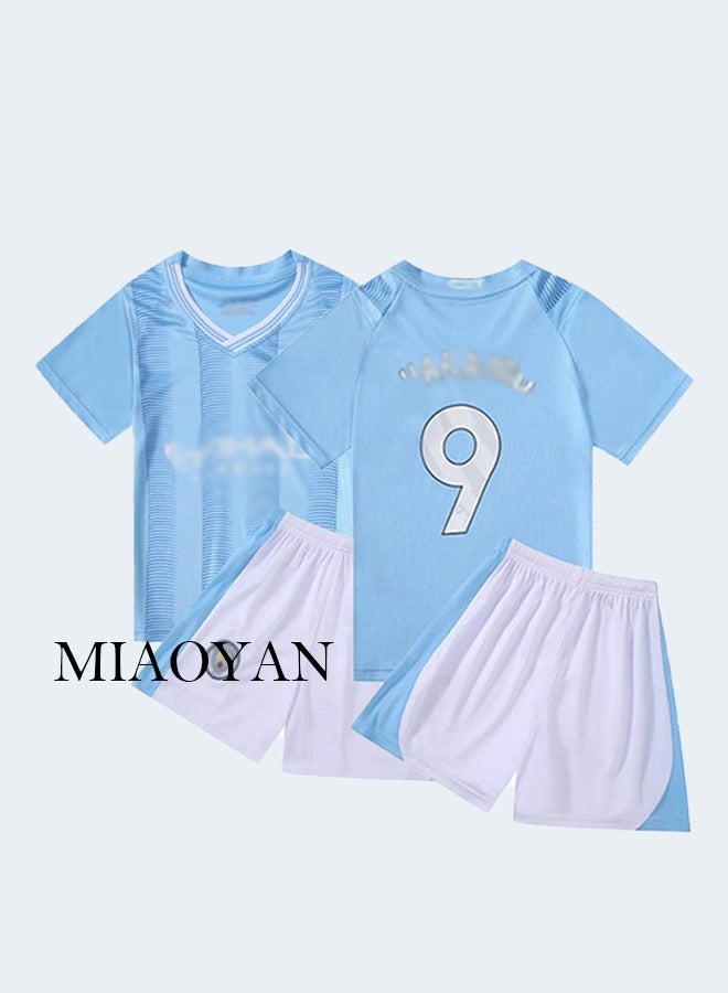 مياويان طقم قميص كرة قدم للأطفال من مياويان - زي رياضي رقم 9 للأطفال الصغار، للجنسين - Image 1